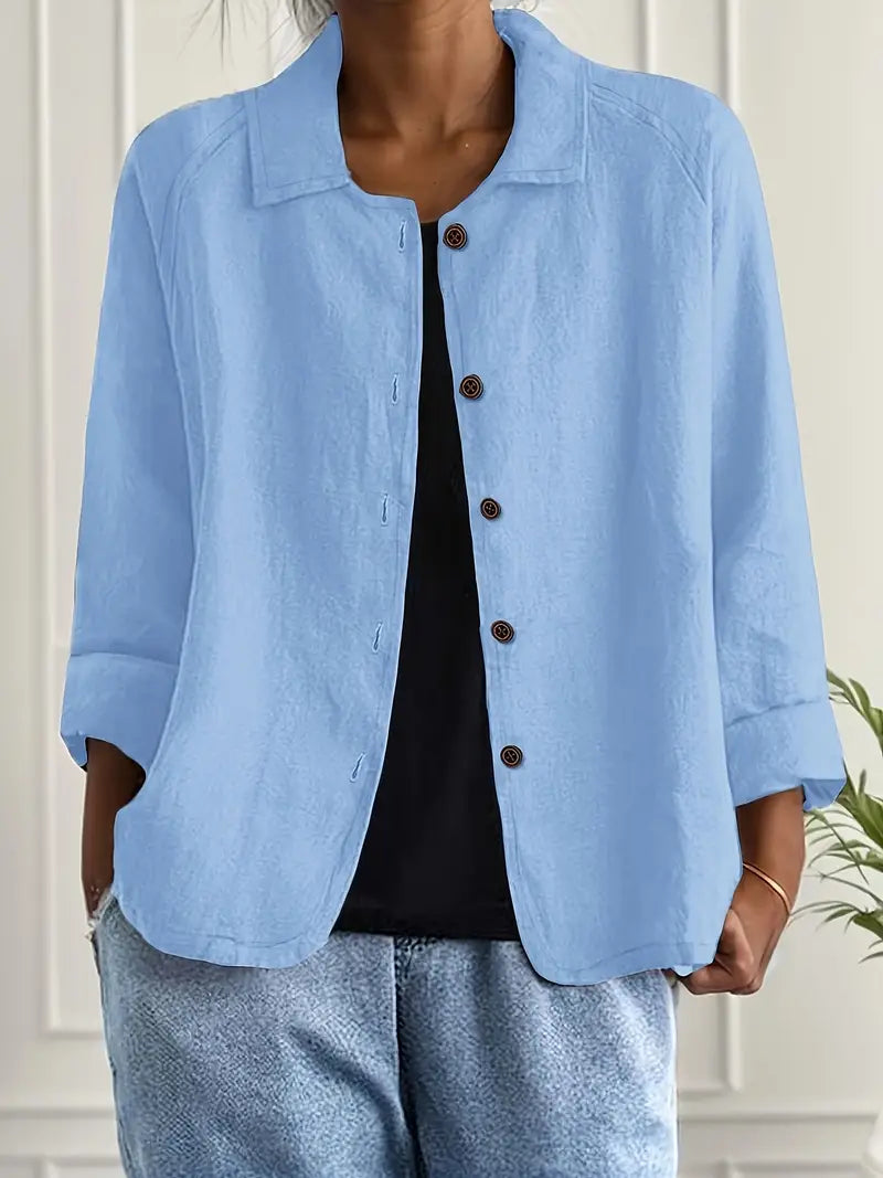 Clara | Blus Dam Med Knappstängning