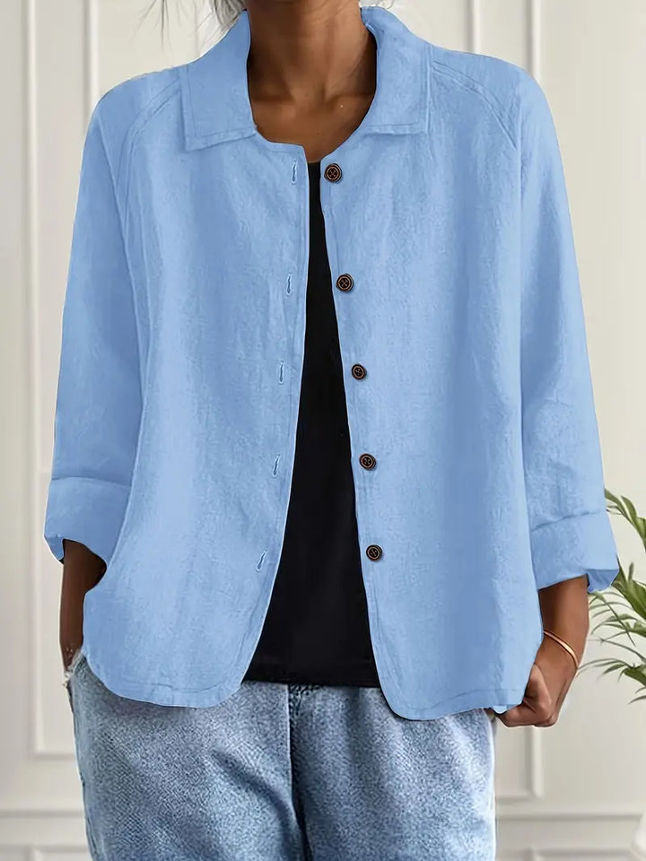 Clara | Blus Dam Med Knappstängning