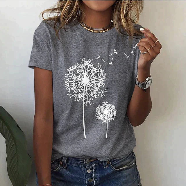 Elin | T-Shirt Dam Kortärmad Rund Hals