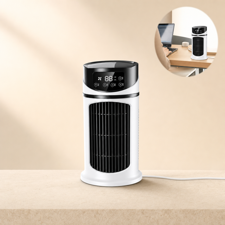 Portabel 3-I-1 Luftkylare Med Luftfuktning Fläkt Och USB-Drift
