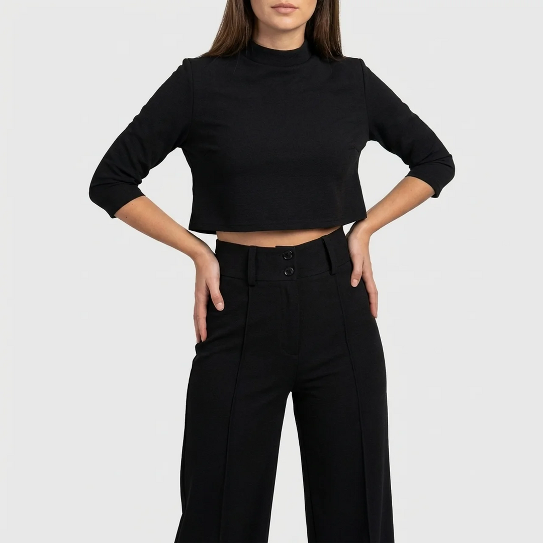 Signe | Set Dam Croppad Topp Hög Midja