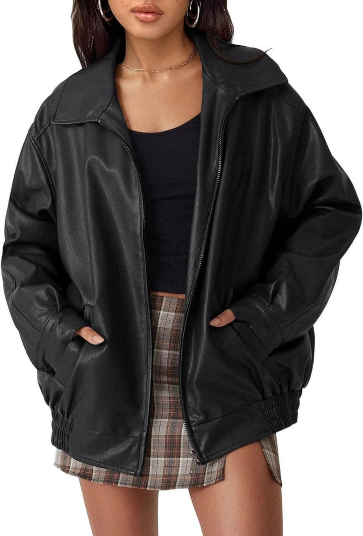 Asger | Bomberjacka Dam Oversized Ståkrage Zip