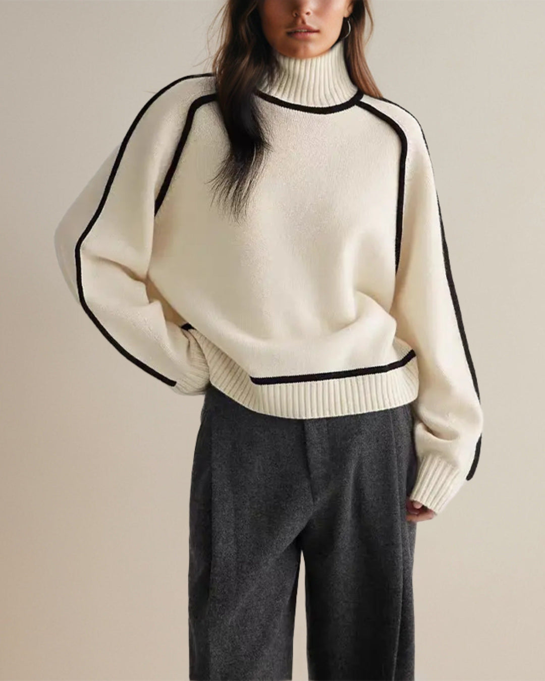 Rigmor | Polotröja Dam Stickad Relaxed Fit