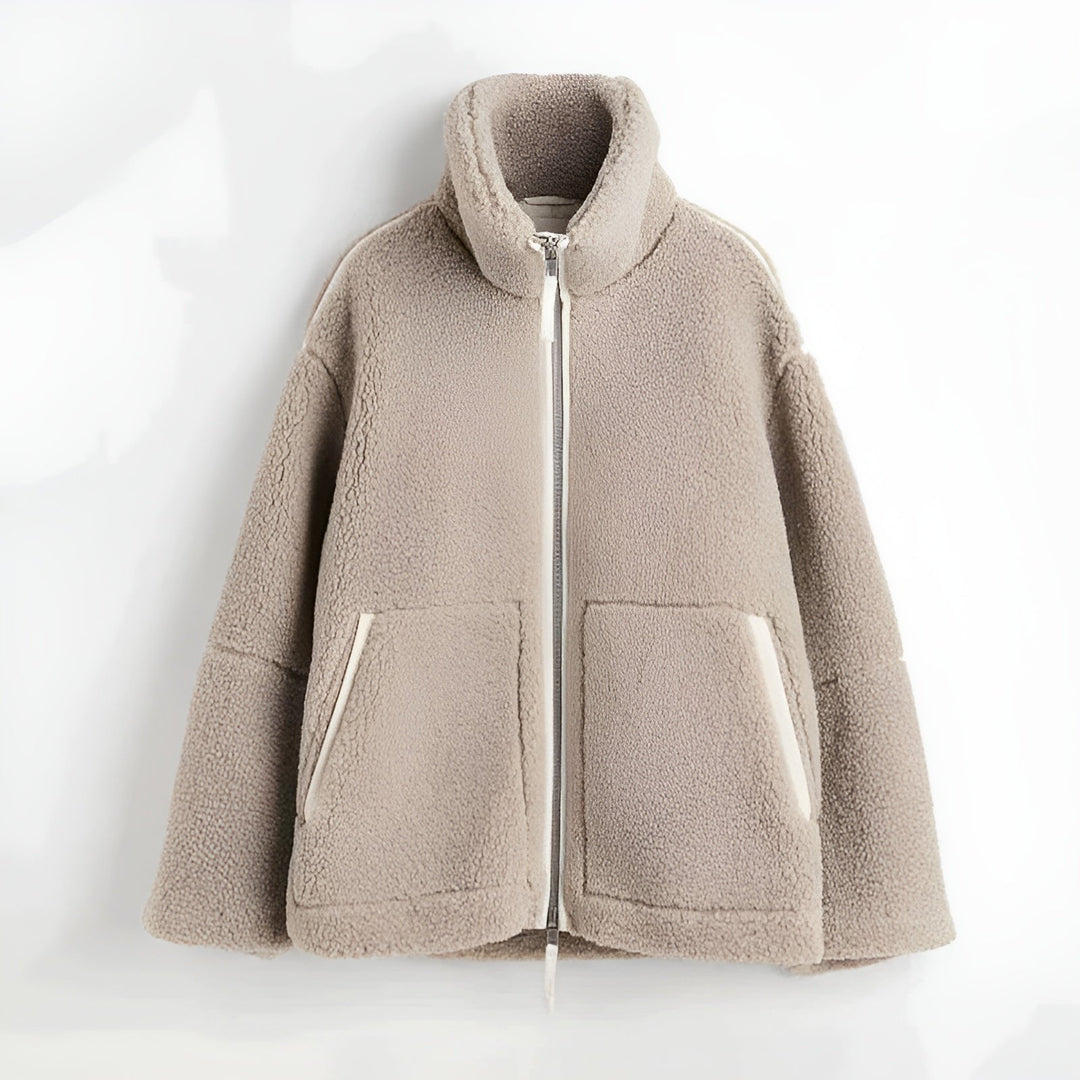 Karen | Teddyjacka Dam Fleece Oversized Ståkrage