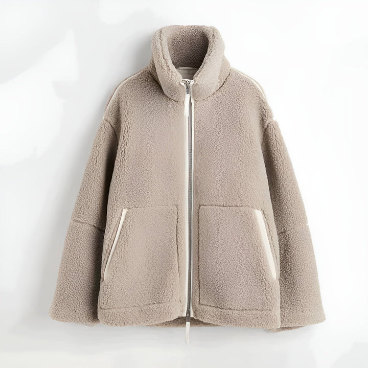 Karen | Teddyjacka Dam Fleece Oversized Ståkrage