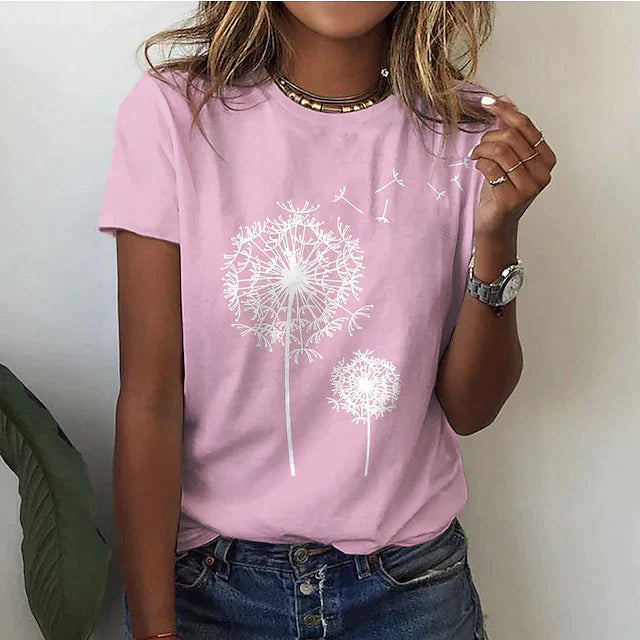 Elin | T-Shirt Dam Kortärmad Rund Hals