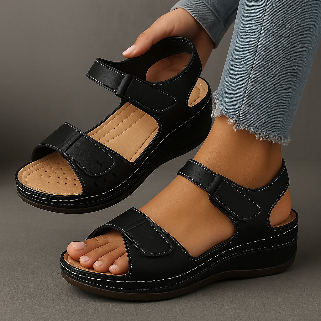 Gunilla | Sandaler Dam Ortopediska Kilklack