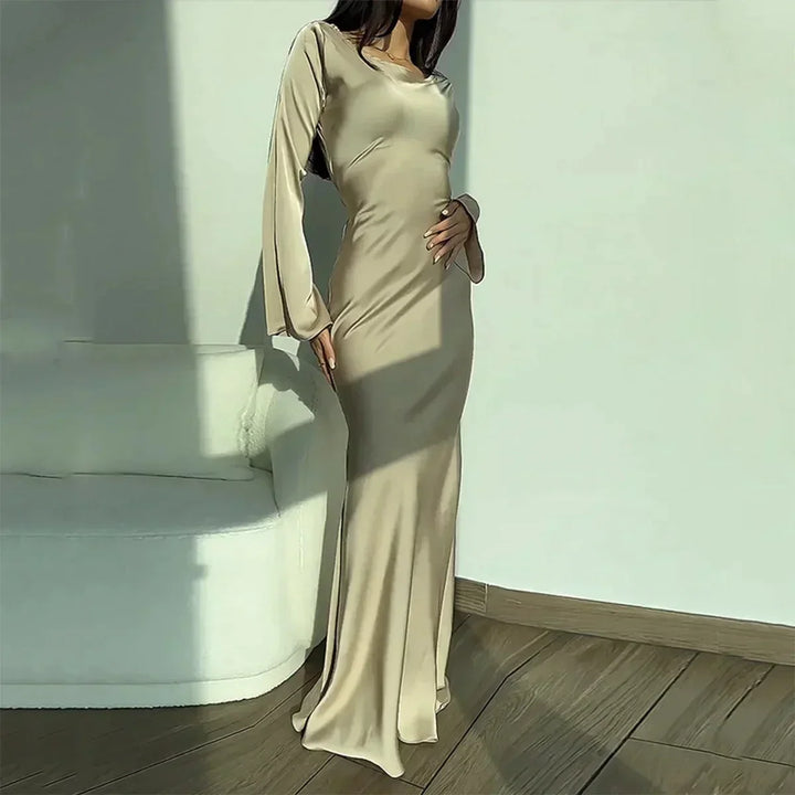 Astrid | Midiklänning Elegant Långärmad