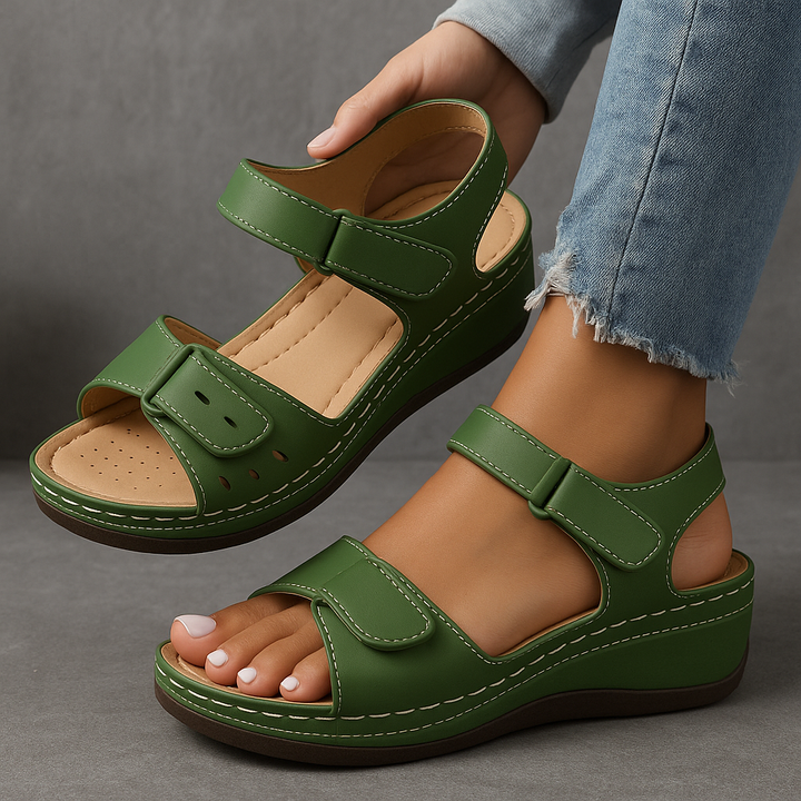 Gunilla | Sandaler Dam Ortopediska Kilklack