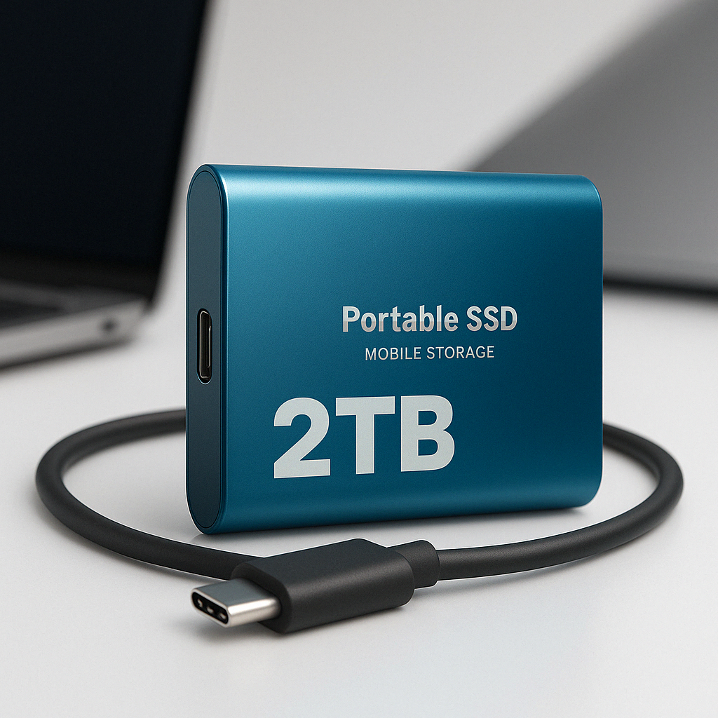 Portabel Extern SSD 2 TB Med USB-C För Mobil Lagring Och Säkerhetskopiering