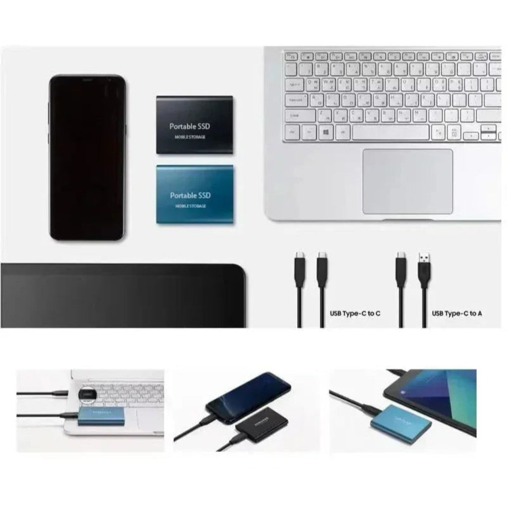 Portabel Extern SSD 2 TB Med USB-C För Mobil Lagring Och Säkerhetskopiering