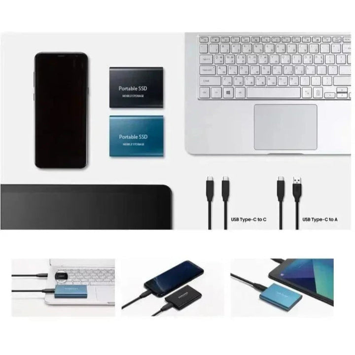 Portabel Extern SSD 2 TB Med USB-C För Mobil Lagring Och Säkerhetskopiering