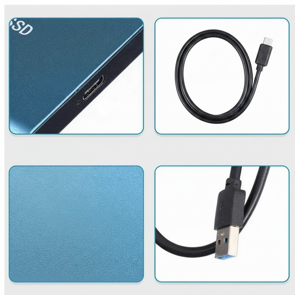 Portabel Extern SSD Med USB Och Överföringshastighet Upp Till 540 MB/s