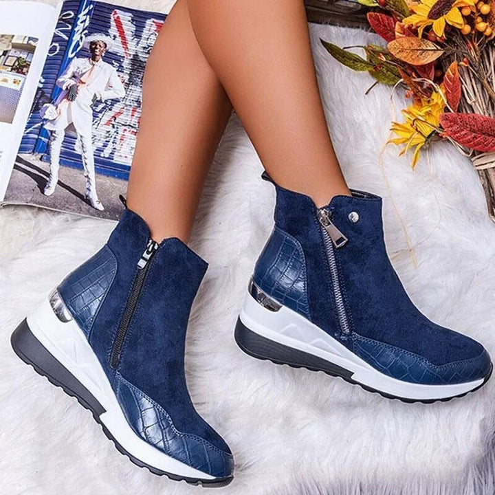 Jarun | Ankelboots Dam Fleecefodrade Dubbel Zip Dämpade
