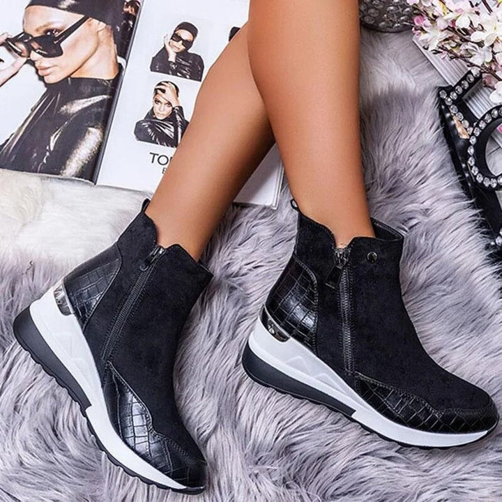 Jarun | Ankelboots Dam Fleecefodrade Dubbel Zip Dämpade