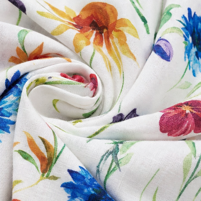 Märta | Blommig Midiklänning Med Fickor