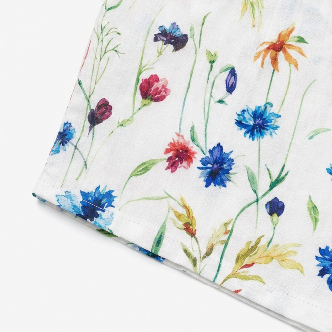 Märta | Blommig Midiklänning Med Fickor