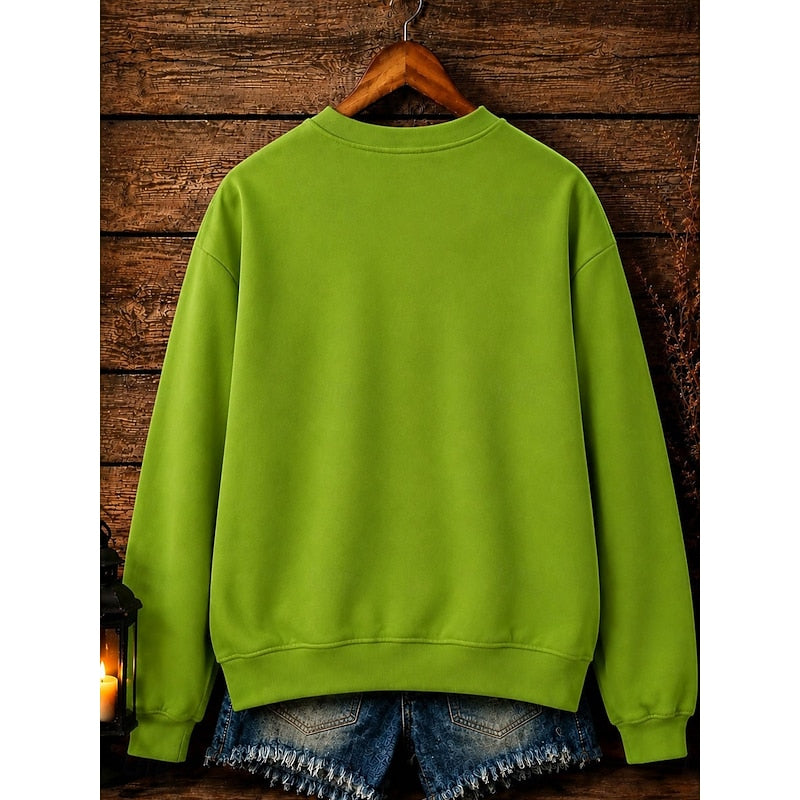 Elis | Sweatshirt Dam Halloween Häxmotiv Rund Hals