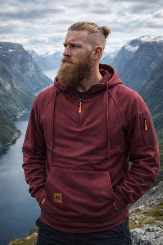 Viggo | Hoodie Herr Half Zip