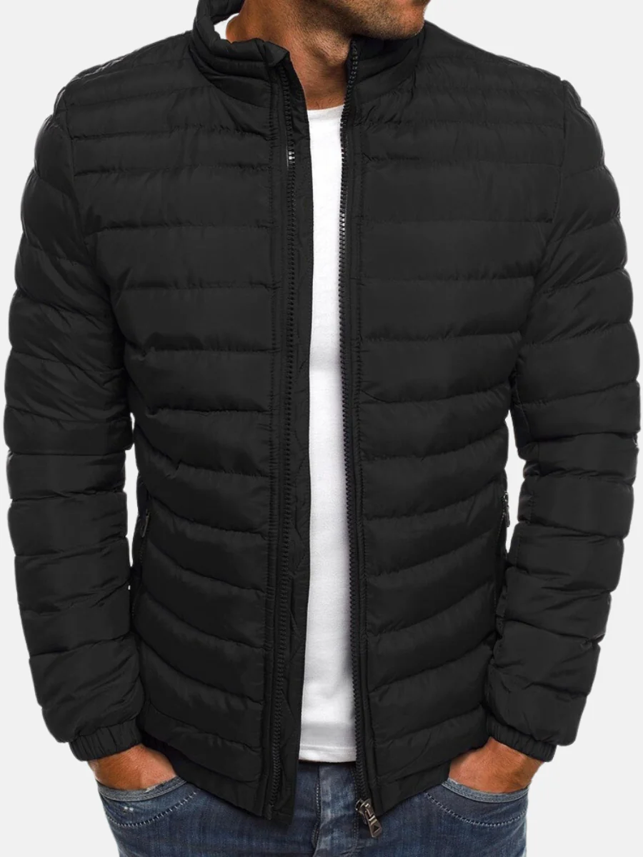 Aslak | Pufferjacka Herr Quiltad Ståkrage Full-Zip
