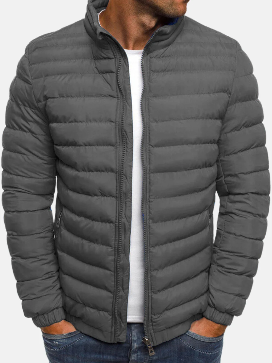 Aslak | Pufferjacka Herr Quiltad Ståkrage Full-Zip