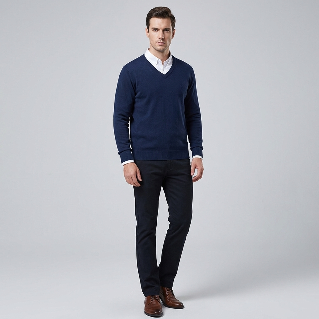 Agnar | Tröja Herr V-Ringad Långärmad Regular Fit