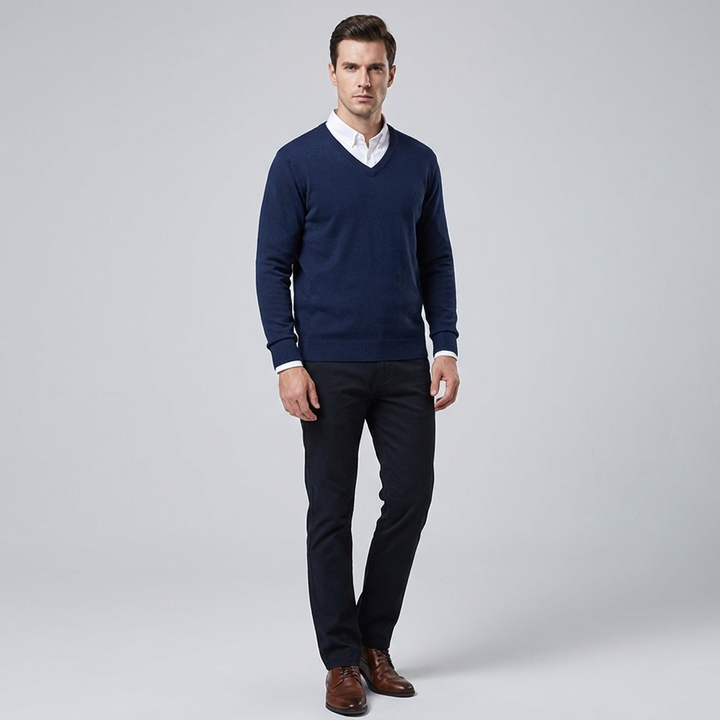 Agnar | Tröja Herr V-Ringad Långärmad Regular Fit