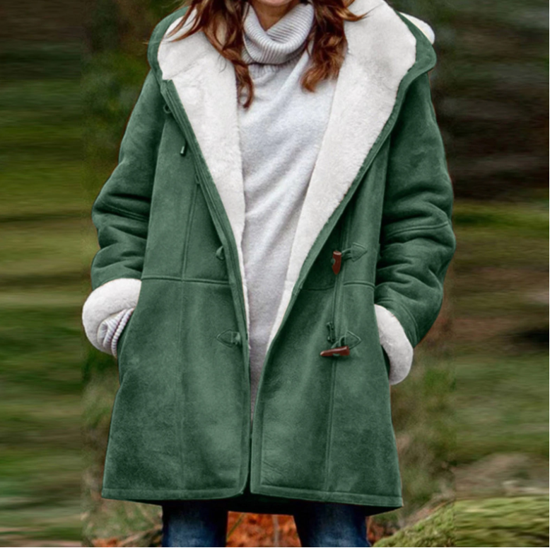 Signy | Duffelkappa Dam Sherpafodrad Med Huva Relaxed Fit