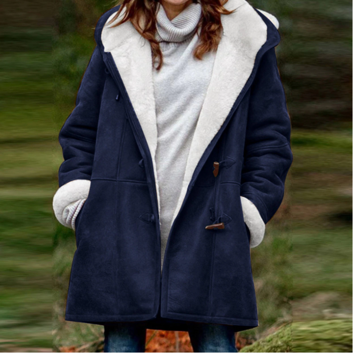 Signy | Duffelkappa Dam Sherpafodrad Med Huva Relaxed Fit