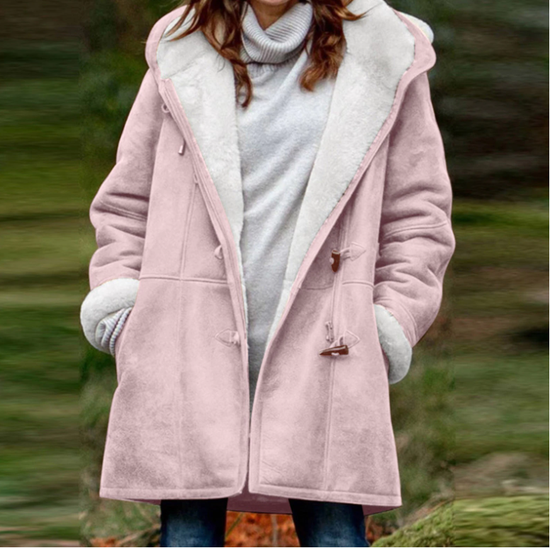 Signy | Duffelkappa Dam Sherpafodrad Med Huva Relaxed Fit
