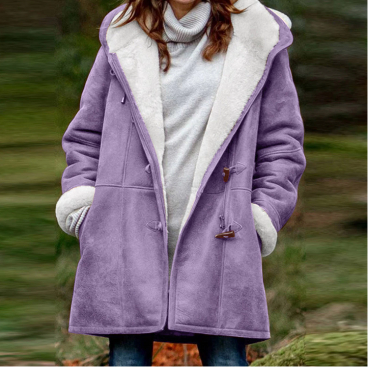 Signy | Duffelkappa Dam Sherpafodrad Med Huva Relaxed Fit