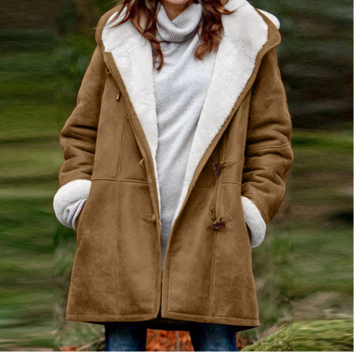 Signy | Duffelkappa Dam Sherpafodrad Med Huva Relaxed Fit
