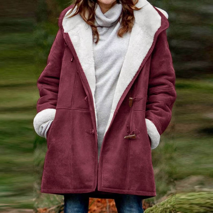 Signy | Duffelkappa Dam Sherpafodrad Med Huva Relaxed Fit