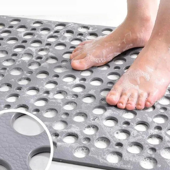 Halkskyddad Duschmatta Med Sugkoppar Och Dräneringshål