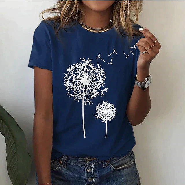 Elin | T-Shirt Dam Kortärmad Rund Hals