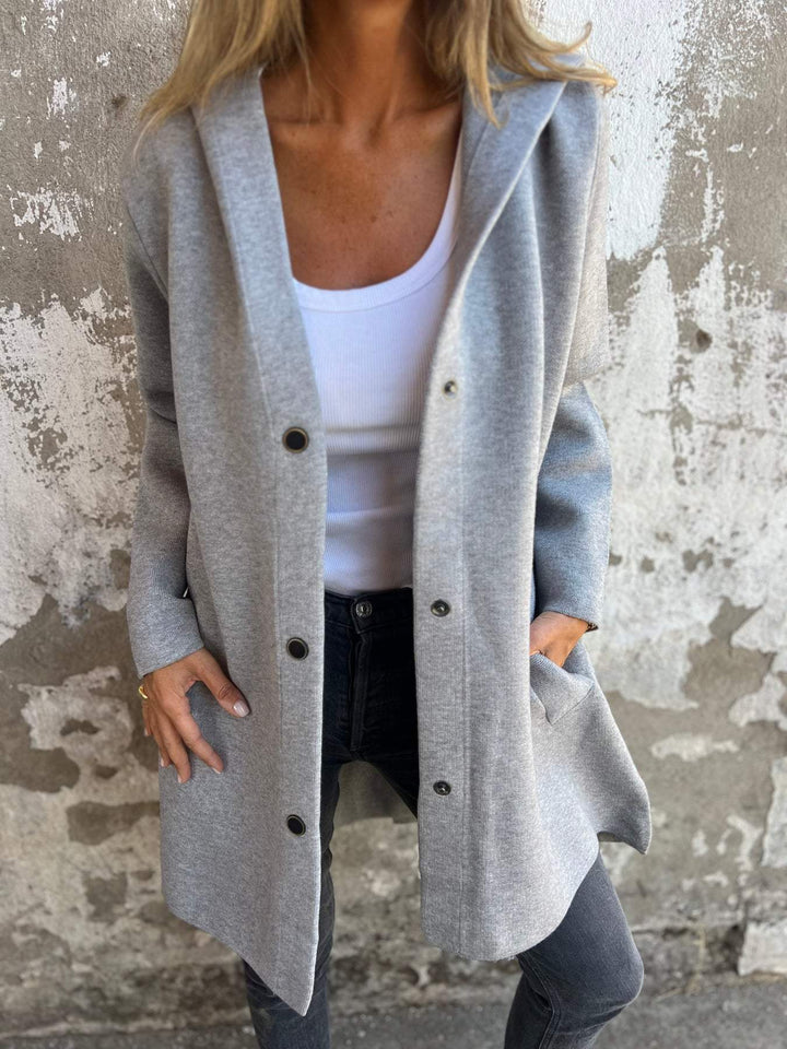 Disa | Huvjacka Dam Bomullsblandning Knäppning Relaxed Fit