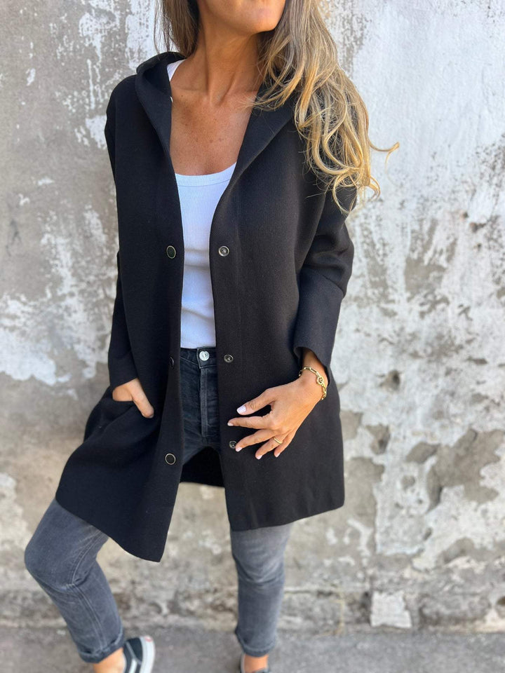 Disa | Huvjacka Dam Bomullsblandning Knäppning Relaxed Fit
