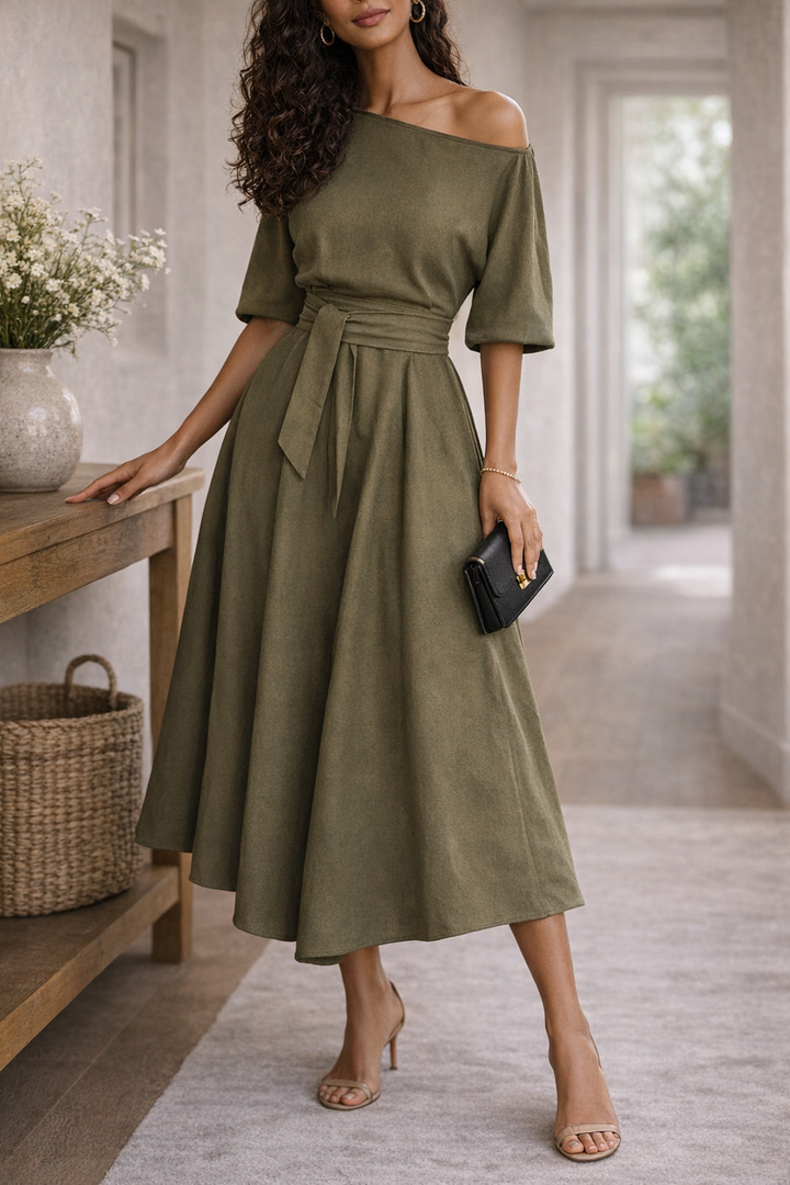 Melina | Midiklänning Off Shoulder Elegant