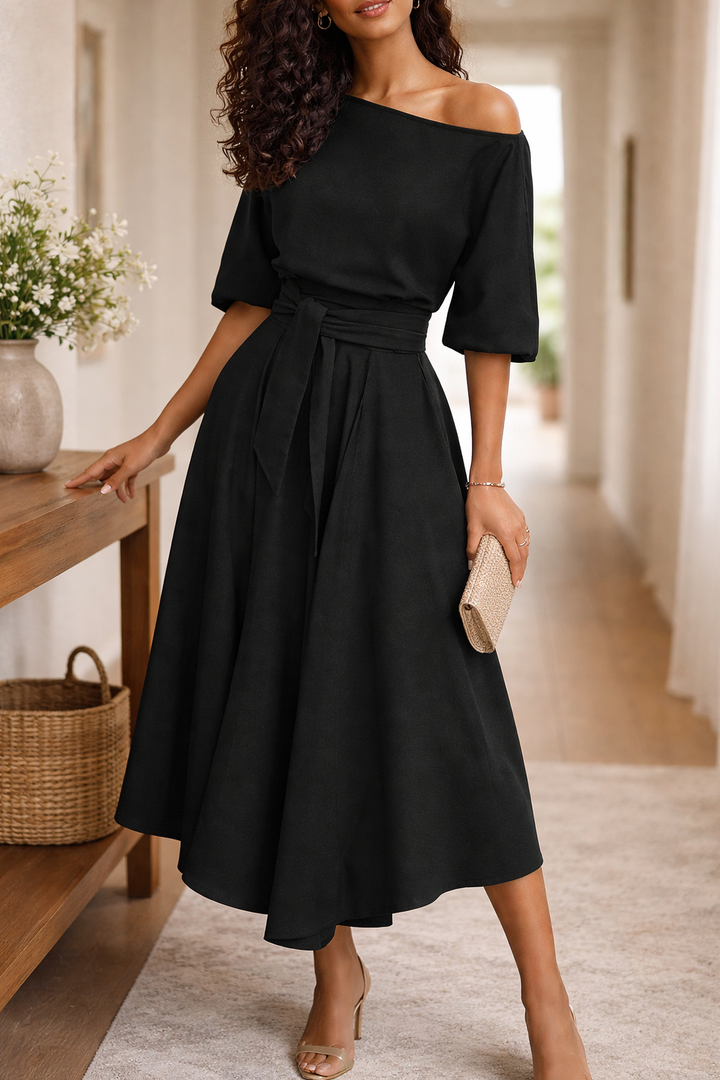 Melina | Midiklänning Off Shoulder Elegant