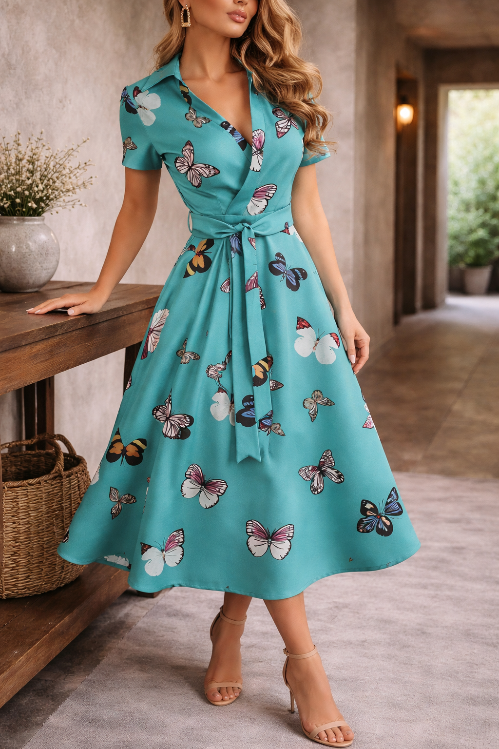 Melina | Midiklänning Off Shoulder Elegant