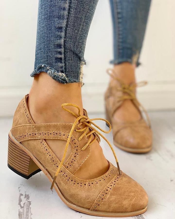 Emma | Pumps Dam T-Rem Snörning