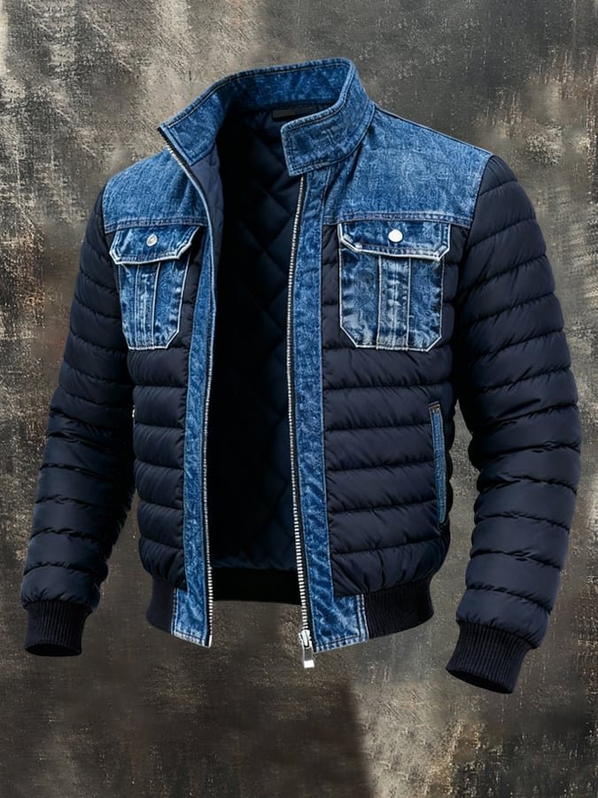 Axel | Jeansjacka Herr Vadderad