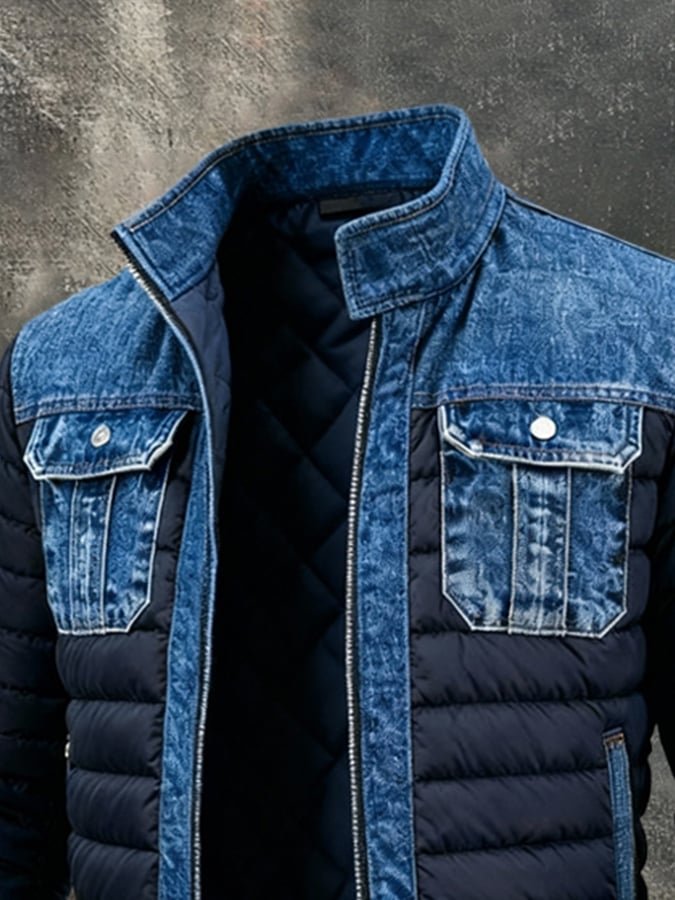 Axel | Jeansjacka Herr Vadderad