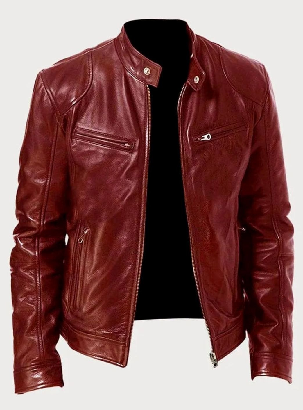 Edvin | Skinnjacka Herr Slim Fit Moto