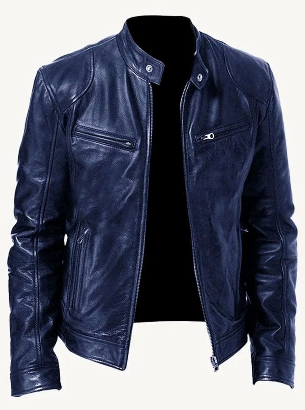 Edvin | Skinnjacka Herr Slim Fit Moto