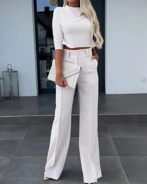 Signe | Set Dam Croppad Topp Hög Midja