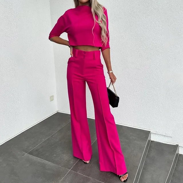 Signe | Set Dam Croppad Topp Hög Midja
