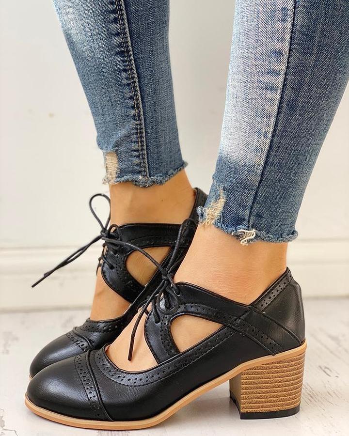 Emma | Pumps Dam T-Rem Snörning
