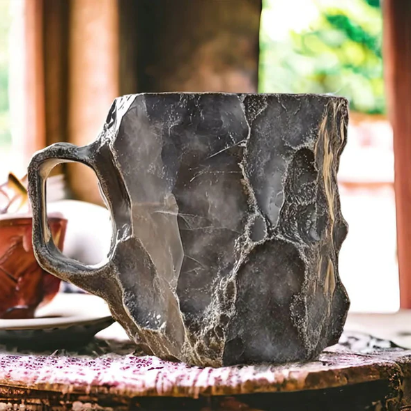 Mineralkristall Kaffemugg Med Unik Kristalliknande Design 300 ml