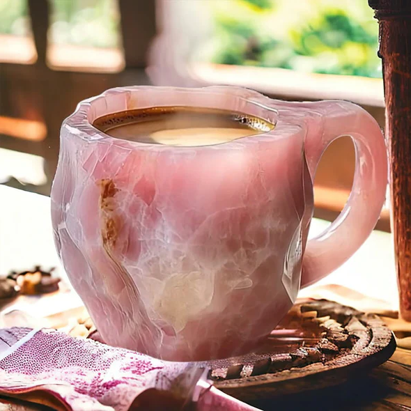 Mineralkristall Kaffemugg Med Unik Kristalliknande Design 300 ml